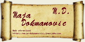 Maja Dokmanović vizit kartica